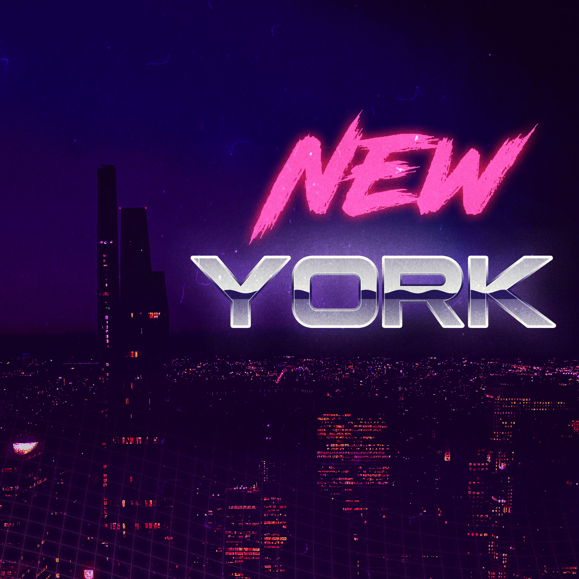 Affiche retro neon