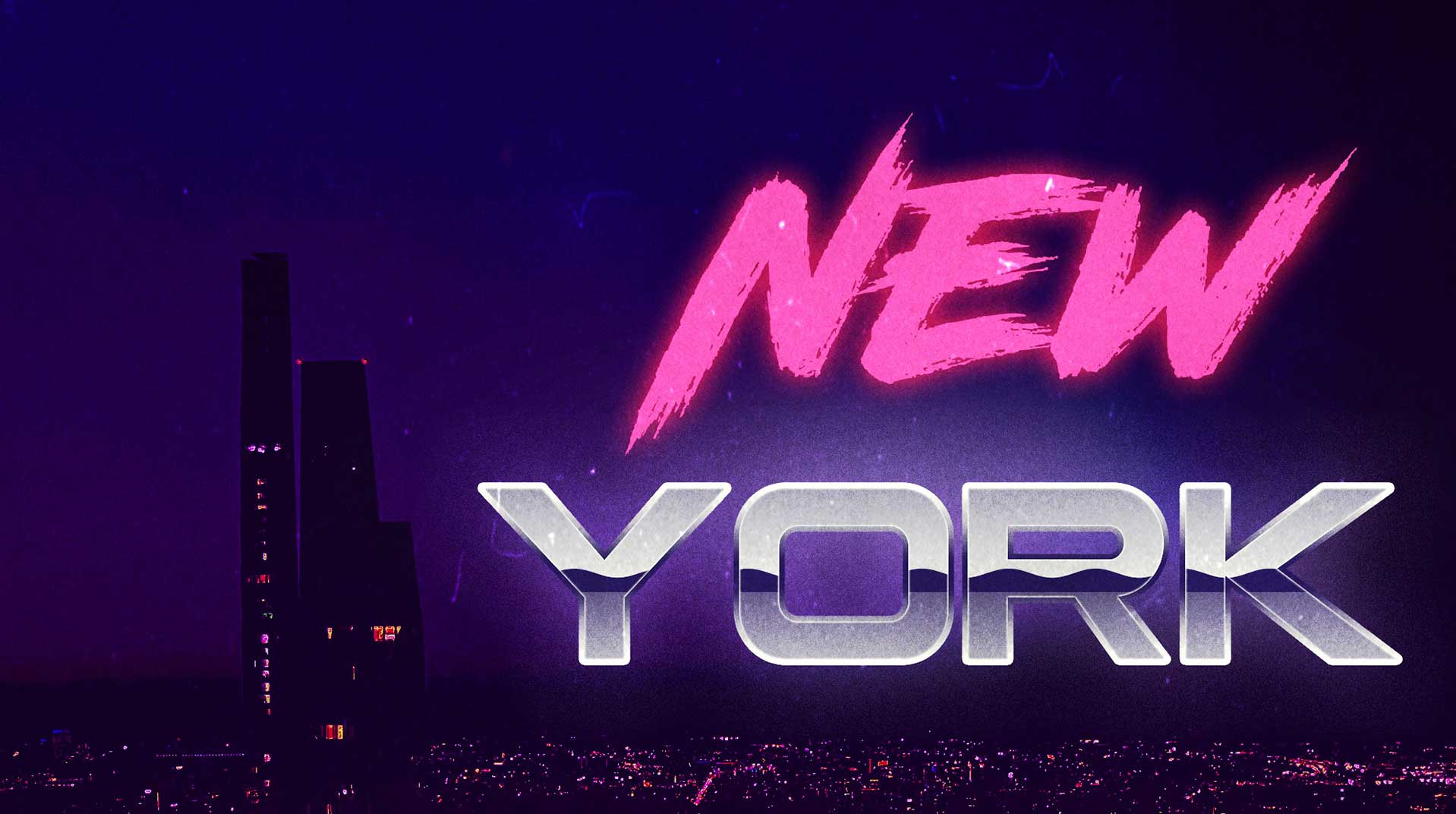 Neon retro style